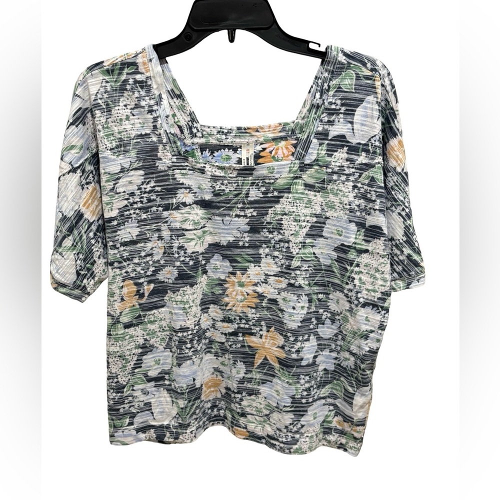 Anthropologie Deedee Oversized Boxy Crop Top w Dolman sleeve